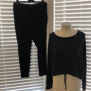 Express lounge pants and top